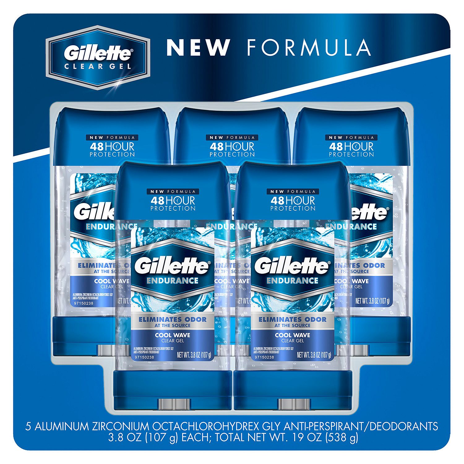 Buy Online Gillette Endurance Clear Gel Deodorant, Cool Wave (3.8 Oz