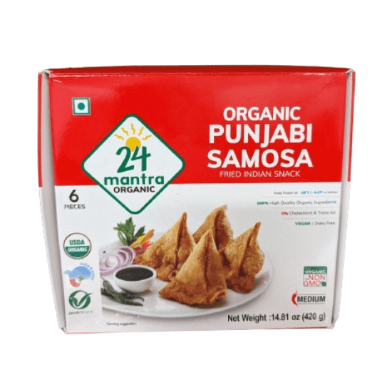 24 Mantra Organic Punjabi Samosa - 6 Pcs (420 Gm)