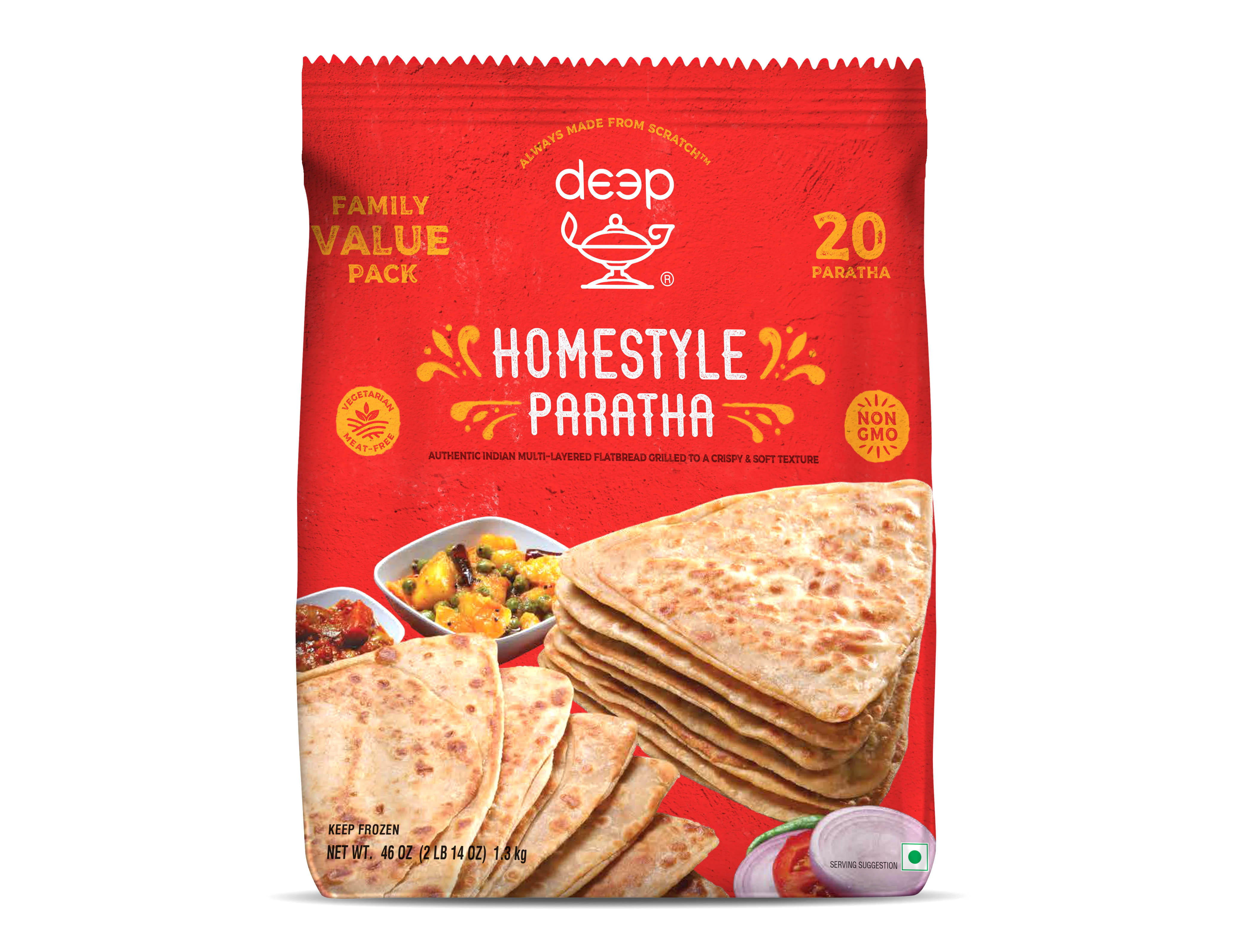 Deep Family Pack Homestyle Paratha - 20 Pcs
