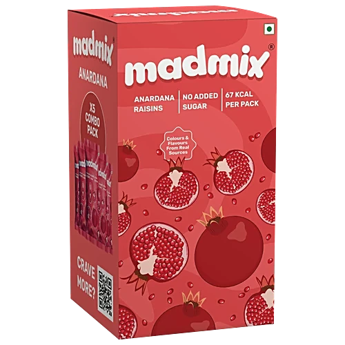Madmix Flavoured Raisins (Anardana) - Pack Of 5*11 Gm