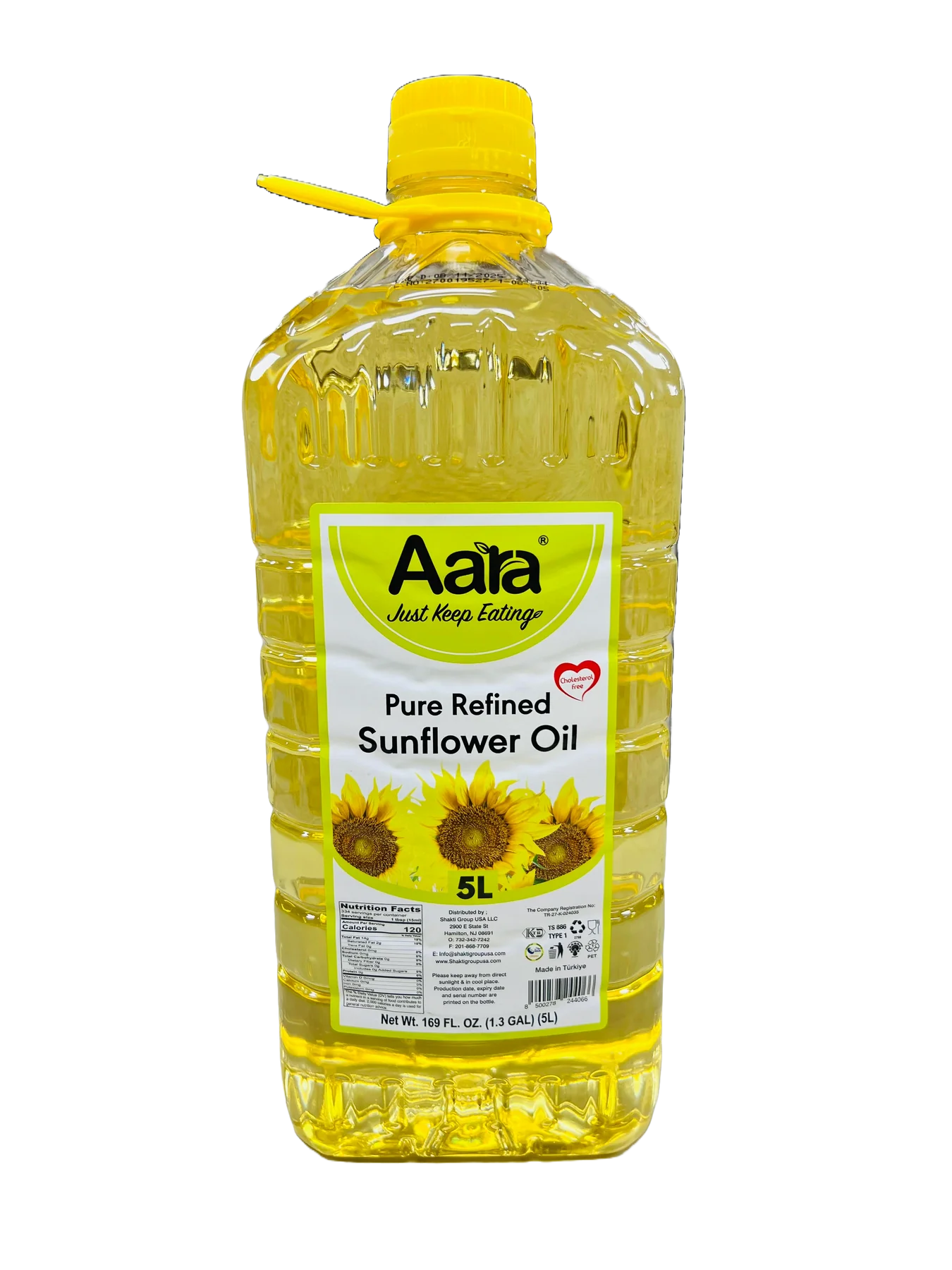 Aara Pure Sunflower Oil - 5 LTR