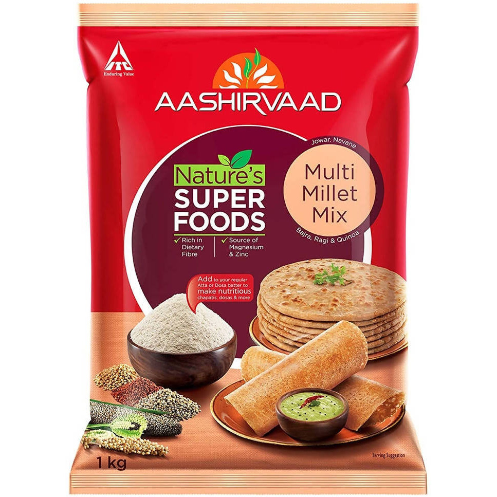 Aashirvaad Multi Millet Flour Mix - (4 LB - 1.81 KG)