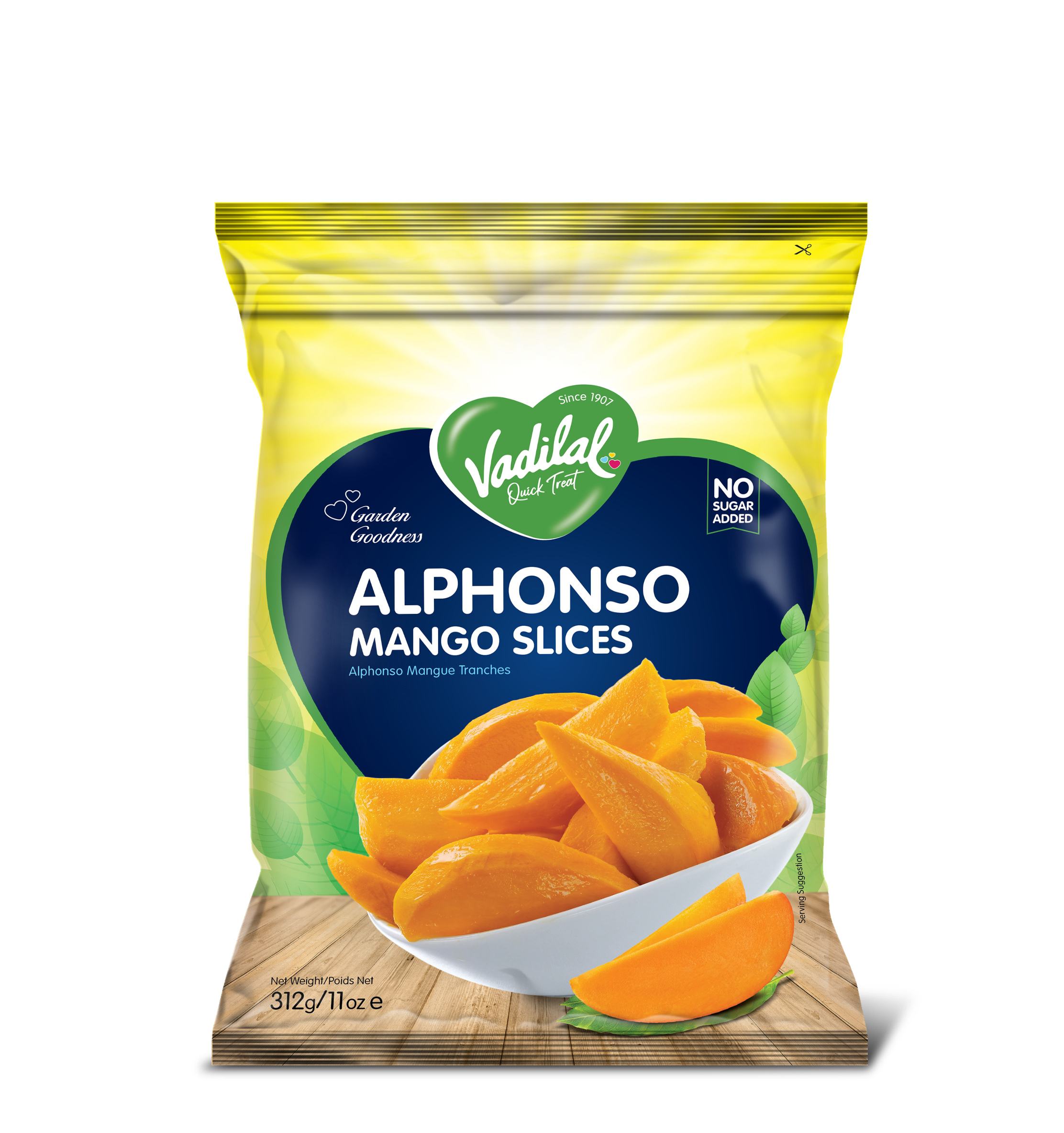 Vadilal Frozen Alphonso Mango Slice - 11 OZ (311 GM)