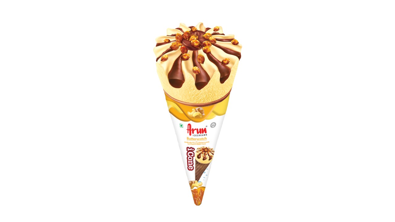 Arun Butterscoth Ice Cream Cone - 100 ML (NO RETURN - NO REFUND)