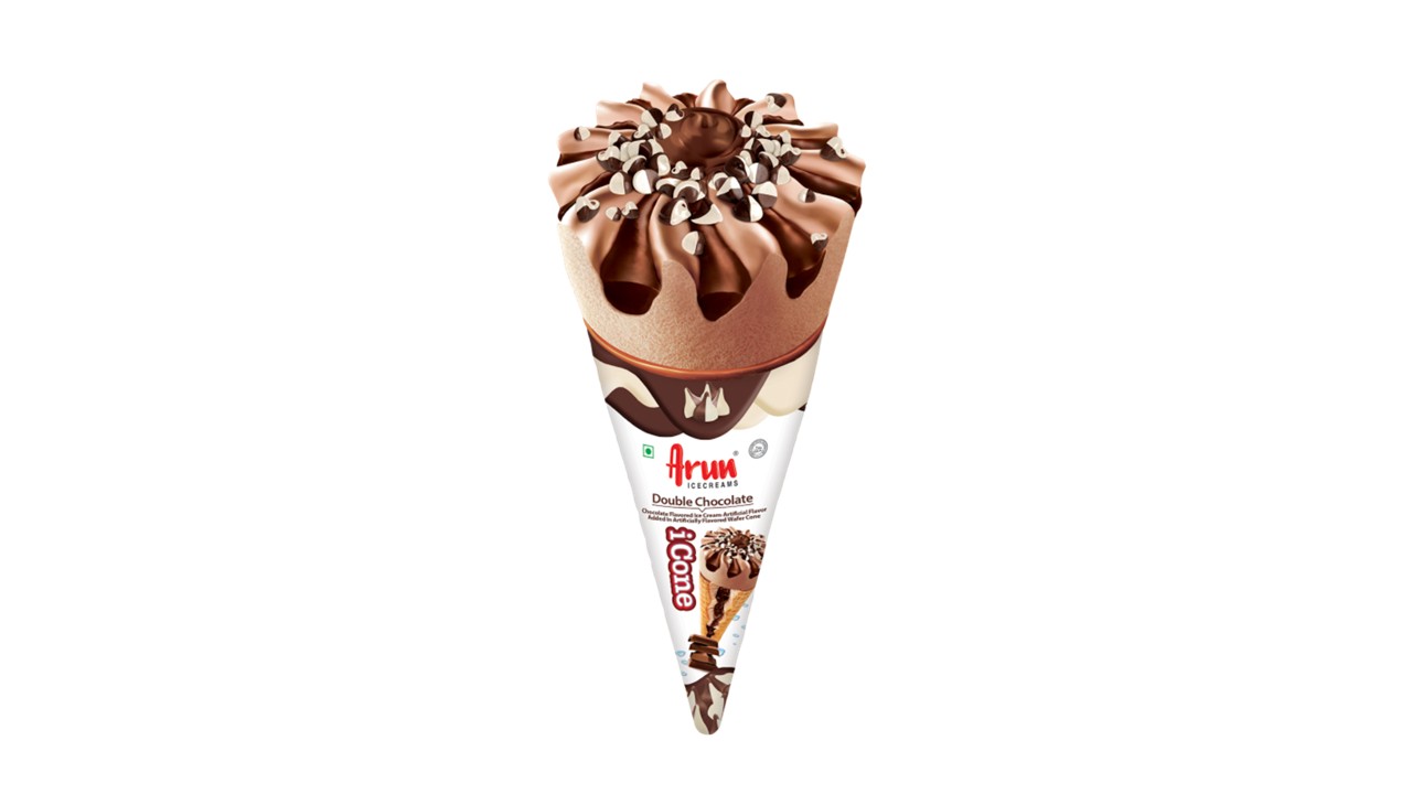 Arun Double Chocolate Ice Cream Cone - 100 ML (NO RETURN - NO REFUND)