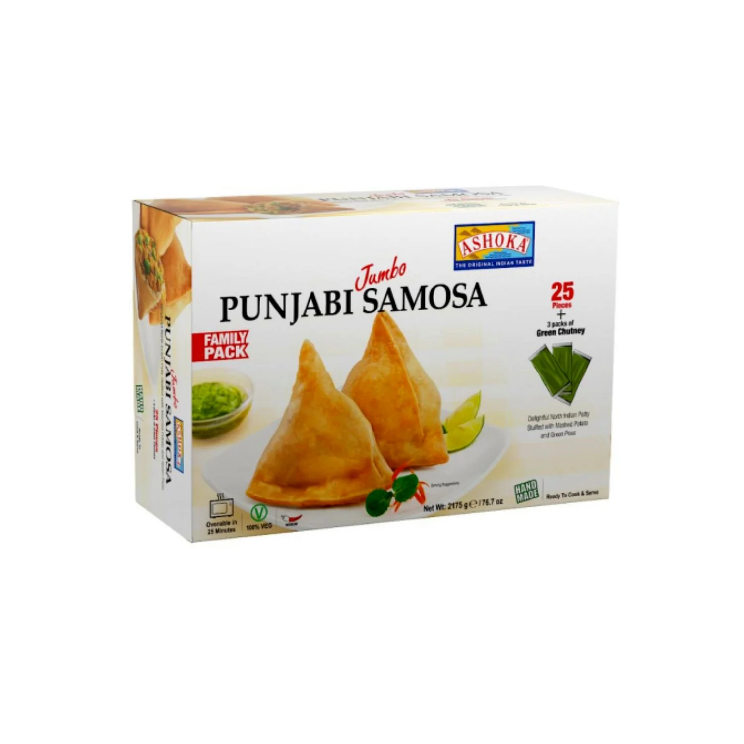 Ashoka Jumbo Punjabi Samosa - 25 Pcs (1.87 Kg)