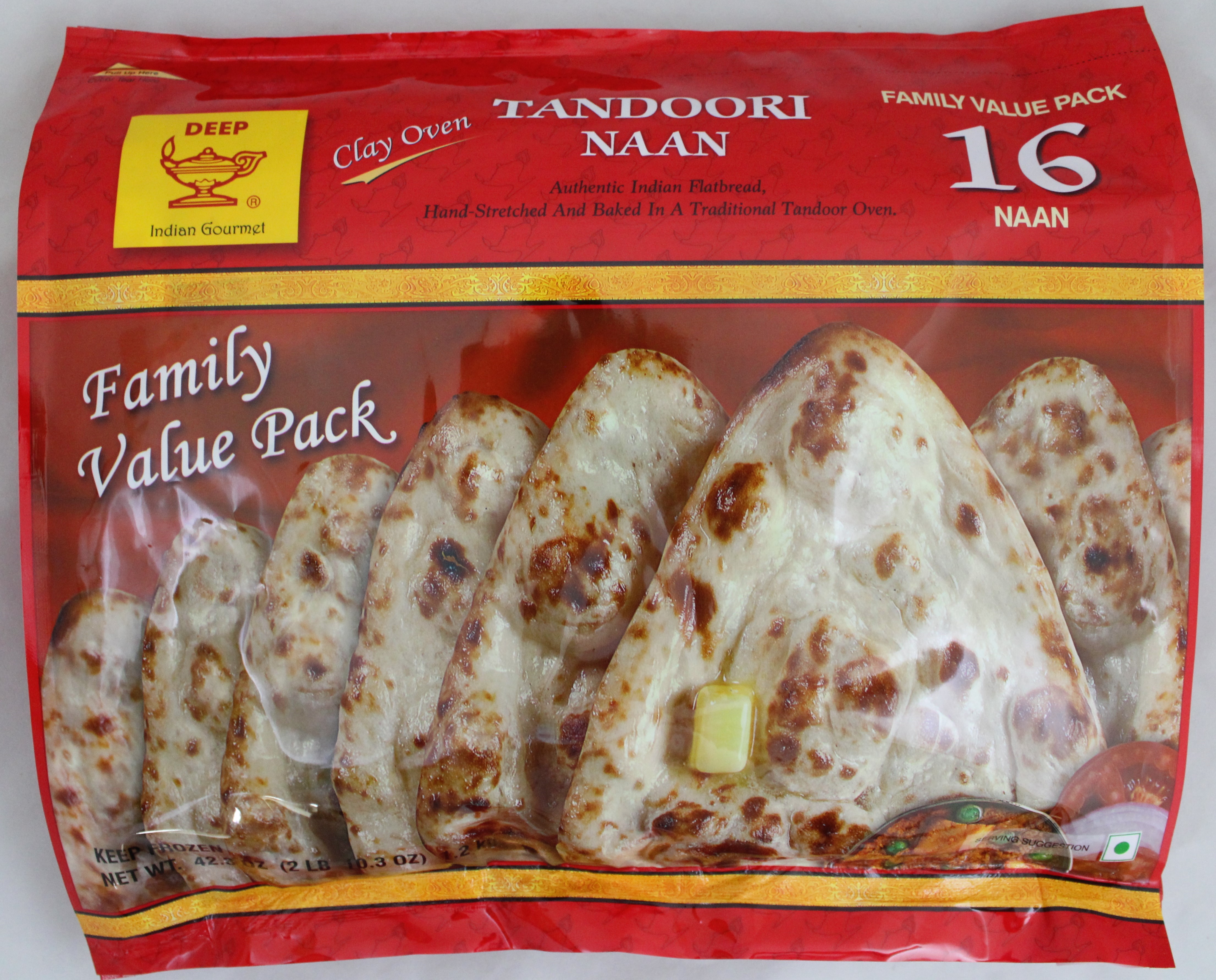 Deep Tandoori Naan Family Pack - 16 PCS