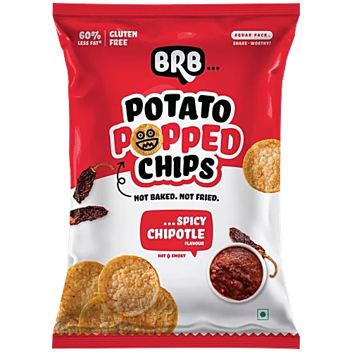 BRB Popped Potato Chips (Spicy Chipotle) - 1.7 Oz (48 Gm) BRB Popped Potato Chips (Spicy Chipotle) - 1.7 Oz (48 Gm)