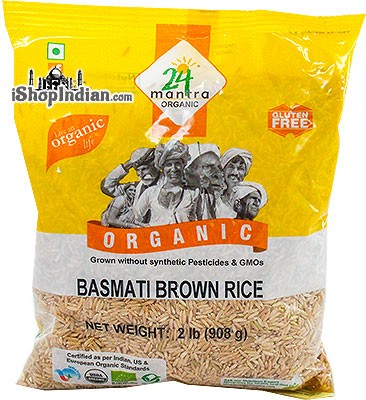 24 Mantra Organic Brown Basmati Rice (2 LB)
