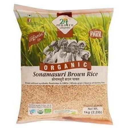 24 Mantra Organic Sona Masoori Brown Rice - 2 LB