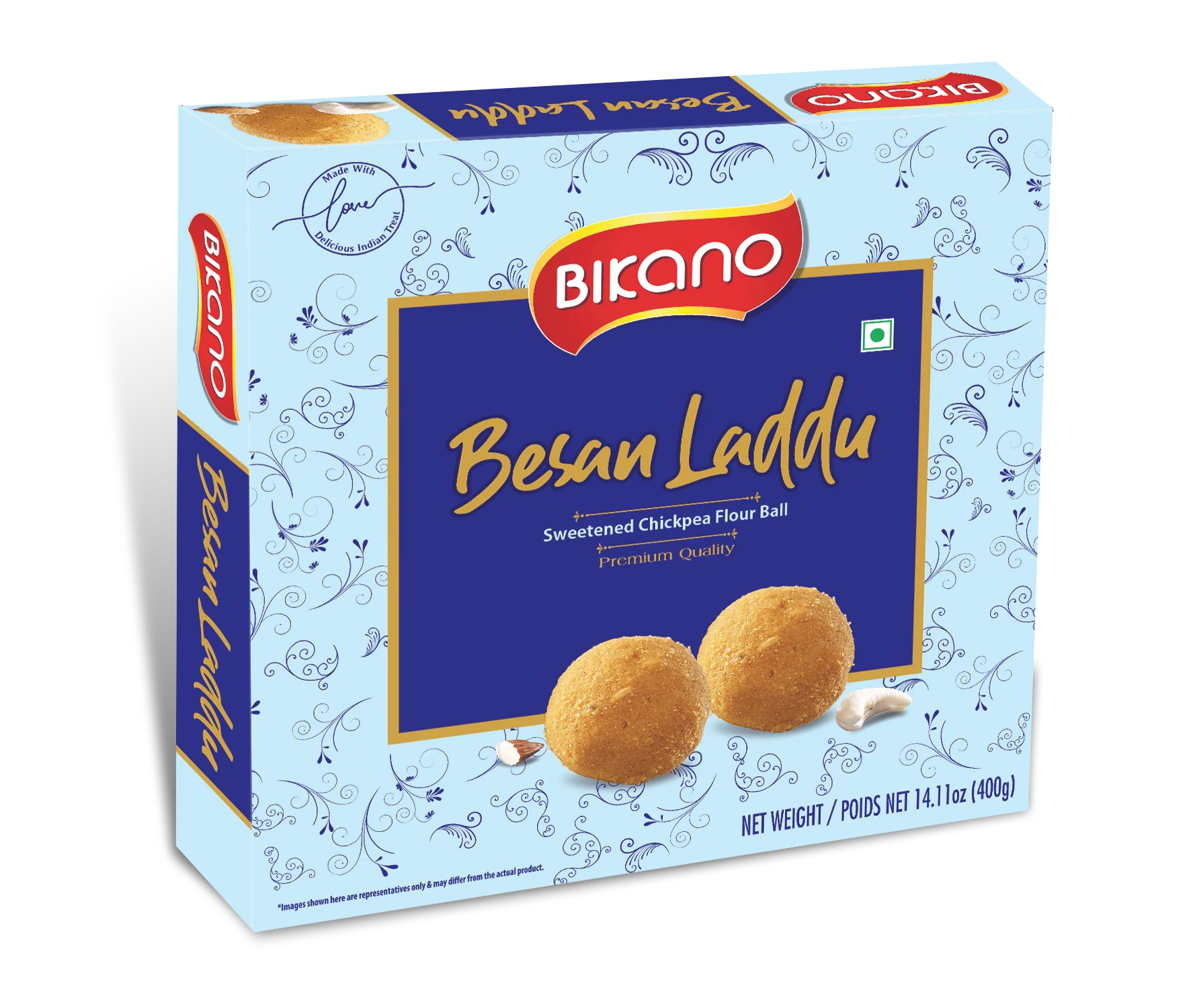 Bikano Besan Laddu - 14 Oz (400 Gm)