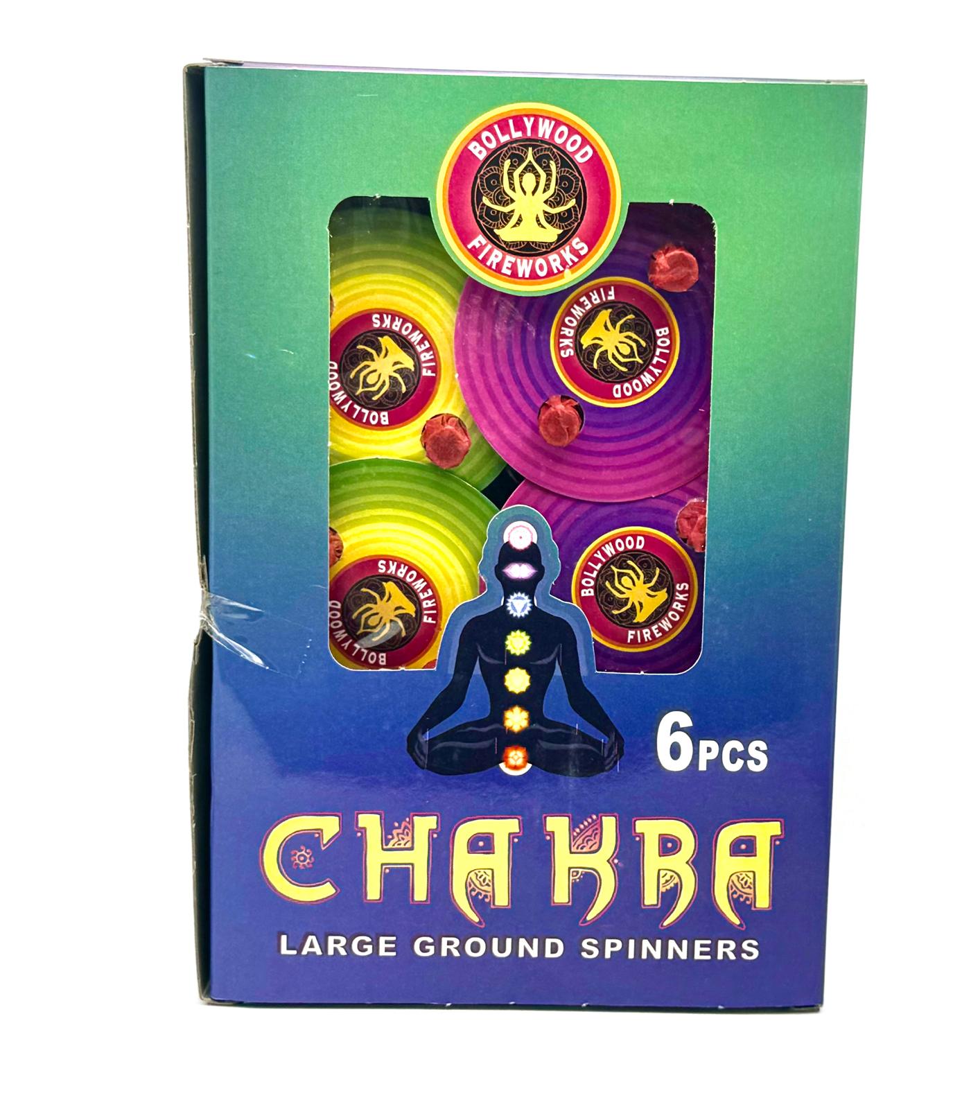 Chakra Large Ground Spinners - 6 PCS