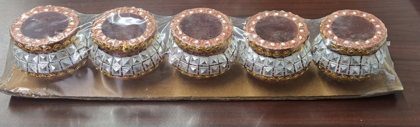 Decorative Matki Diya Without Wax - 5 Pcs