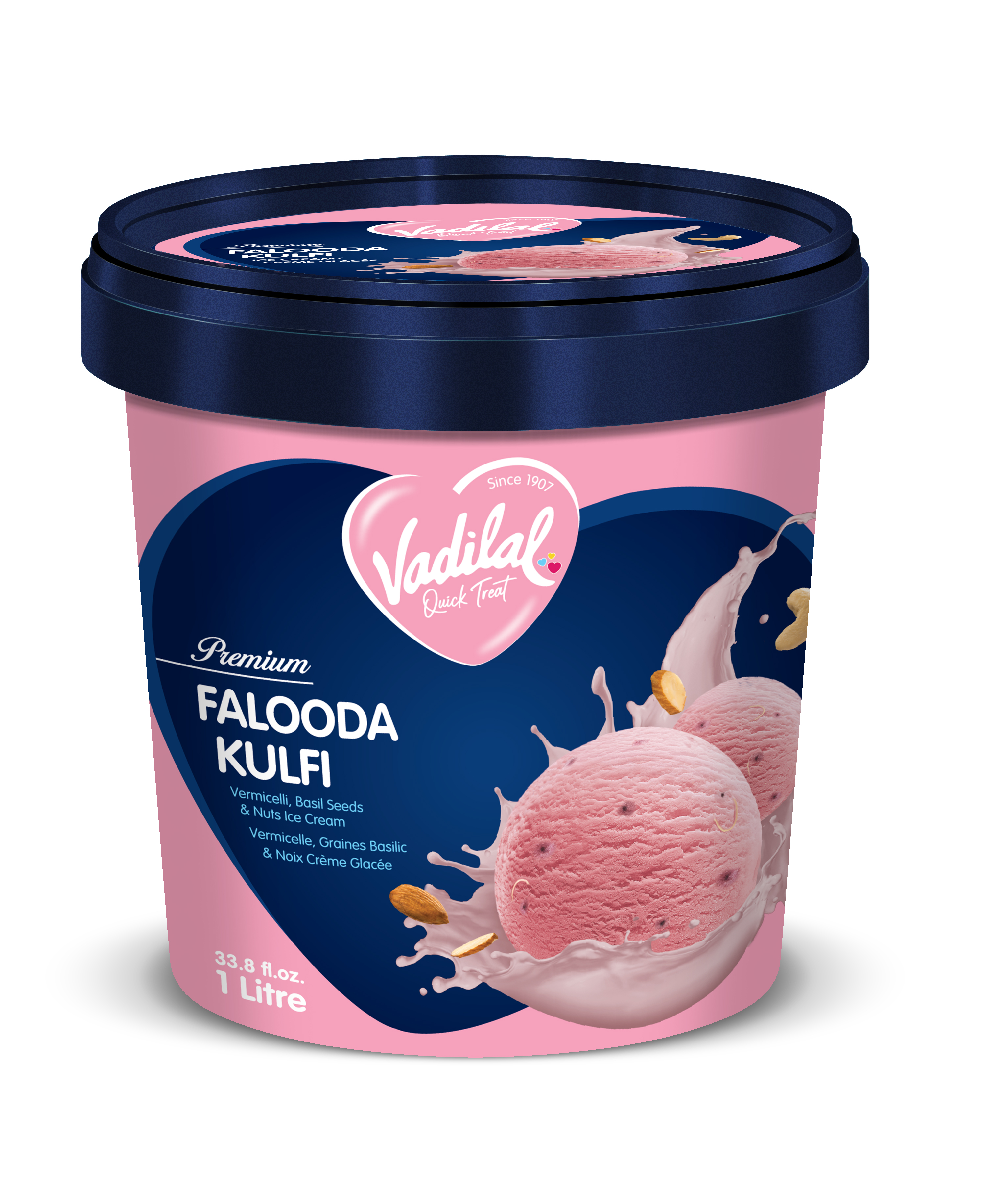Vadilal Falooda Kulfi - 1 LTR