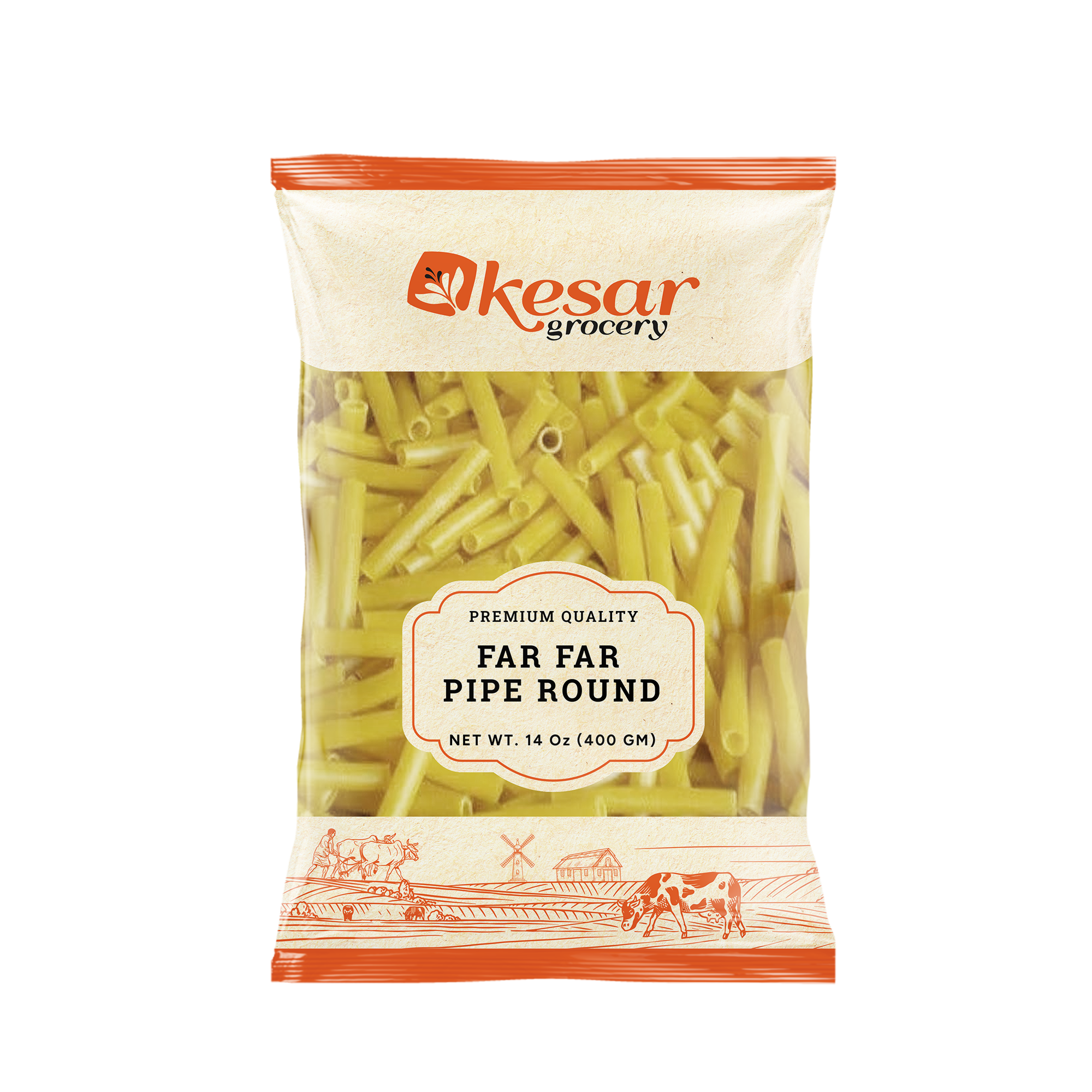 Kesar Fryums Plain (PIPE ROUND) - 14 OZ (400 GM)