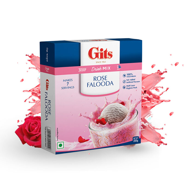 Gits Rose Falooda Mix - 7 OZ (200 GM)