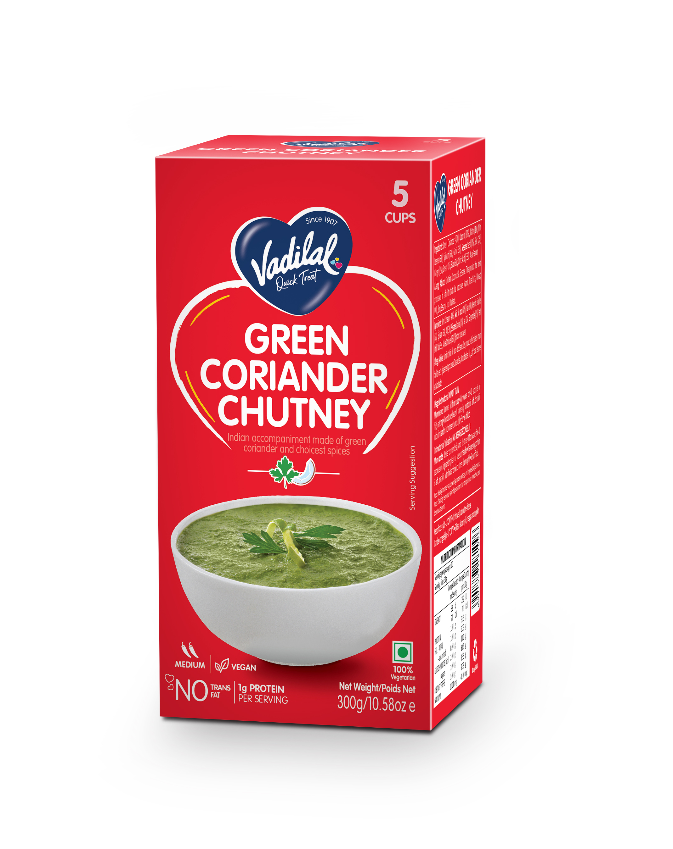 Vadilal Frozen Green Coriander Chutney - 10.58 OZ  (300 GM)