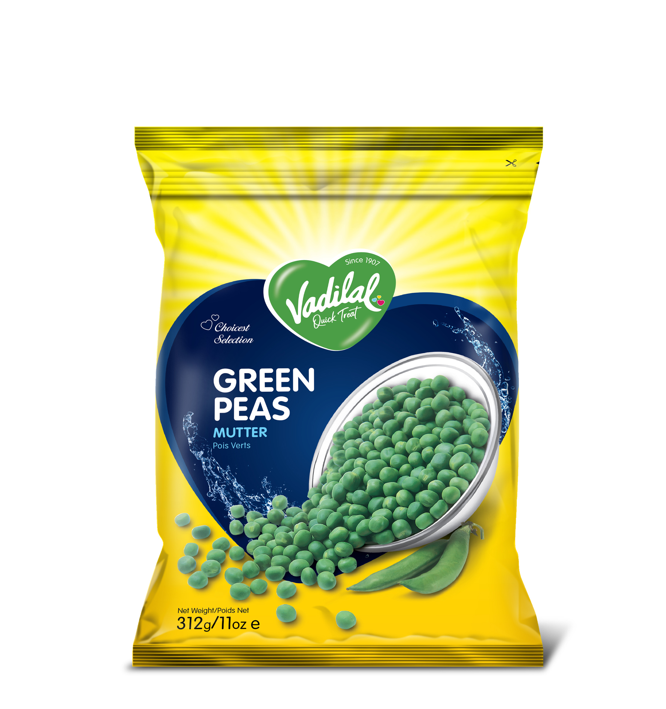 Vadilal Frozen Green Peas - 11 OZ (312 GM)