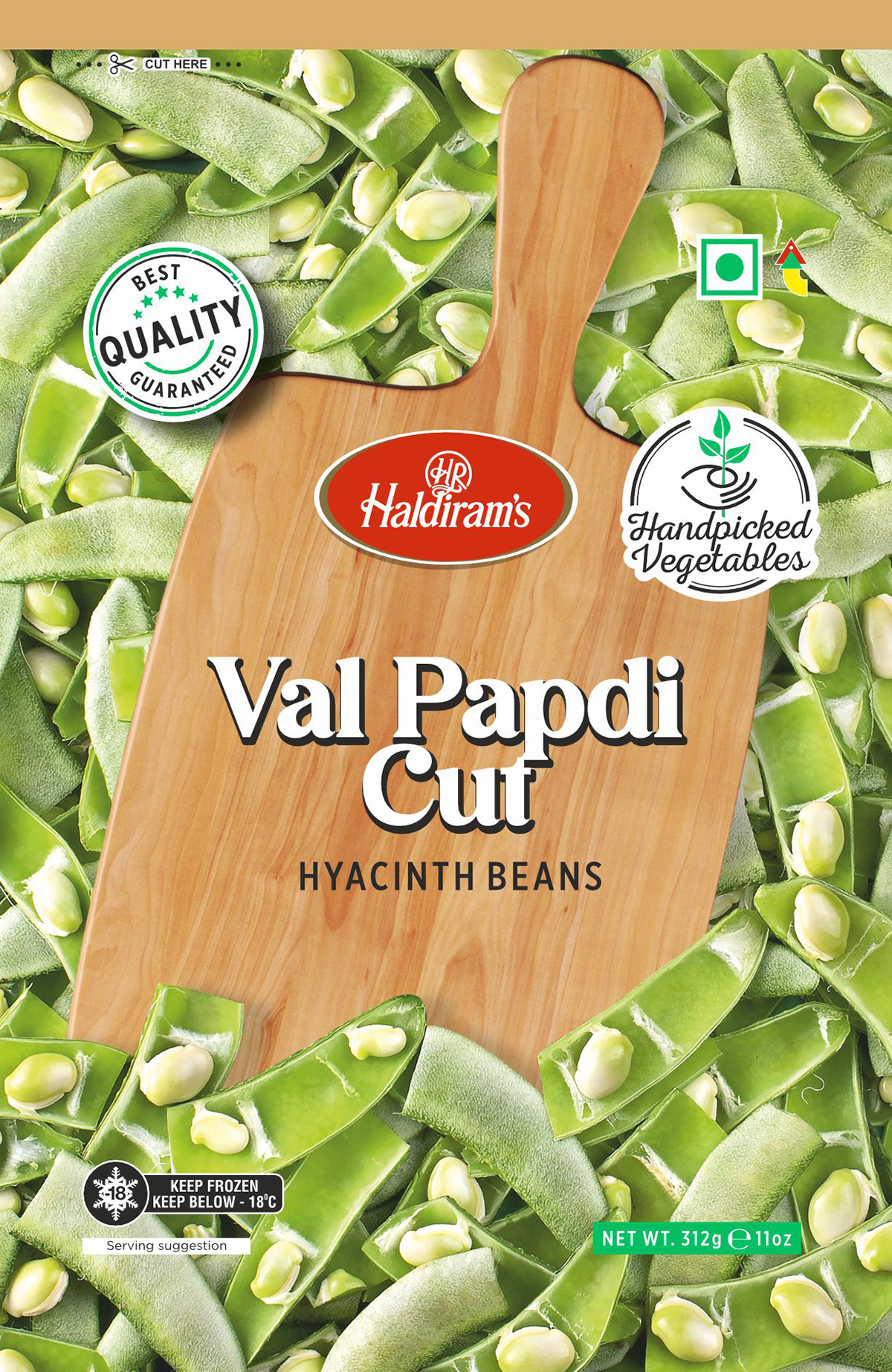 Haldiram Frozen Val Papdi - 11 Oz (312 Gm)