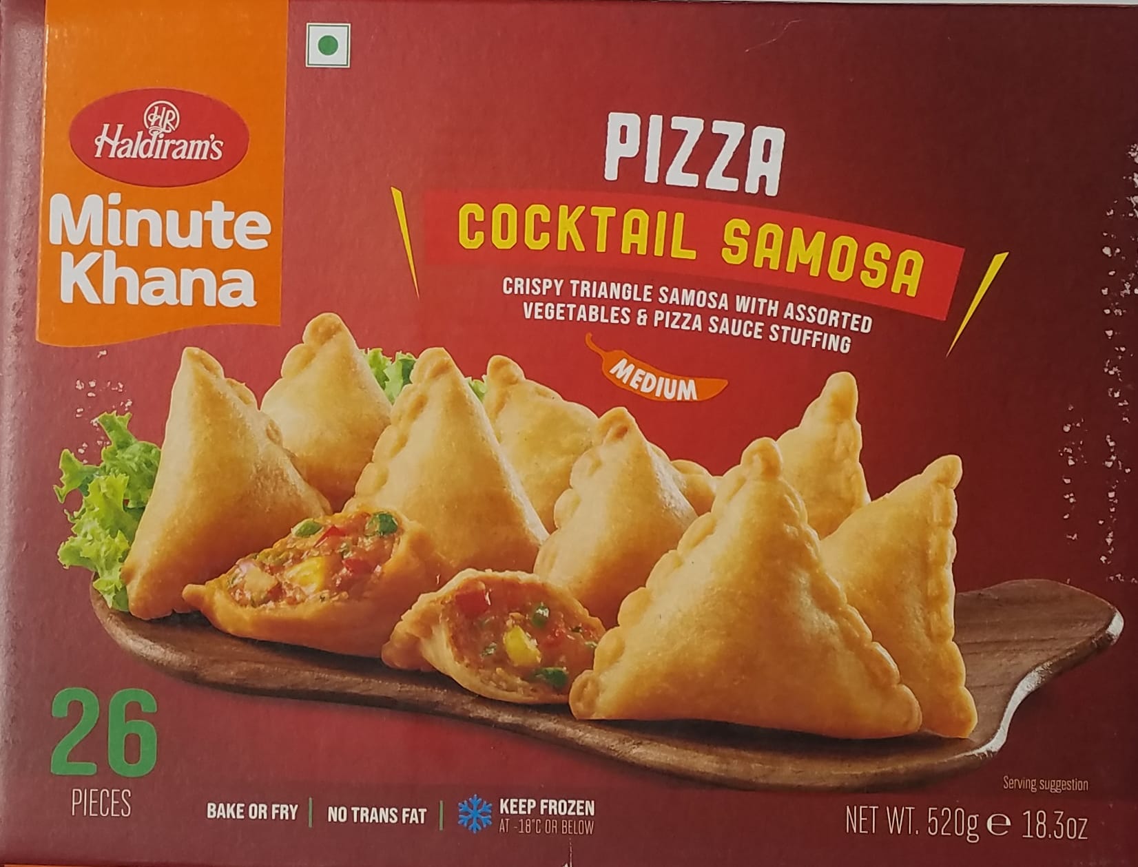 Haldiram Pizza Cocktail Samosa (520 GM - 18.3 OZ)