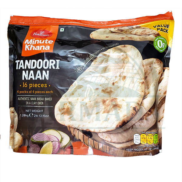 Haldiram's Frozen Family Pack Tandoori Naan - 16 Pcs (1.28 Kg)