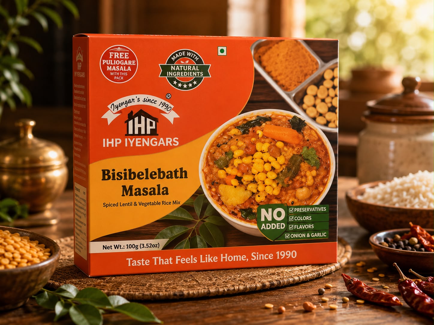 IHP IYENGARS Bisibelebath Masala - 3.5 Oz (100 Gm)