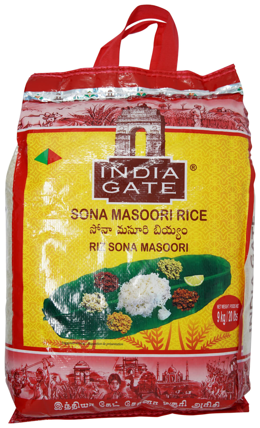 India Gate Sona Masoori Rice - 9.07 KG (20 LB)