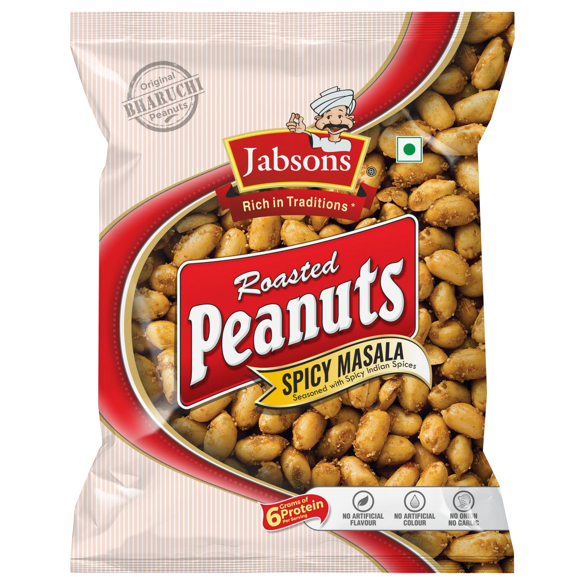 Jabsons Roasted Peanuts (Spicy Masala) - 7 OZ (200 GM)
