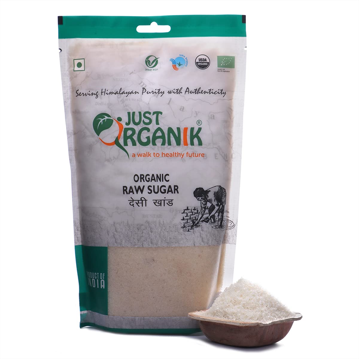 Just Organik Organic Raw Sugar - 2 Lb