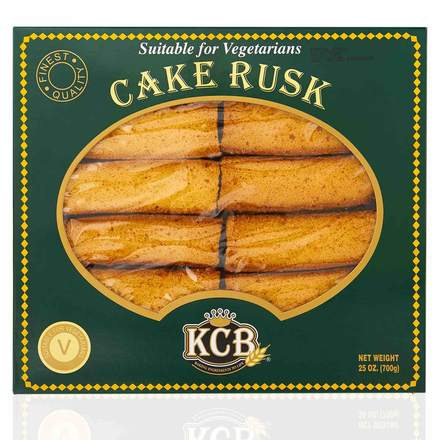 KCB Cake Rusk (Green) No Eggs - 20 Oz (567 Gm)