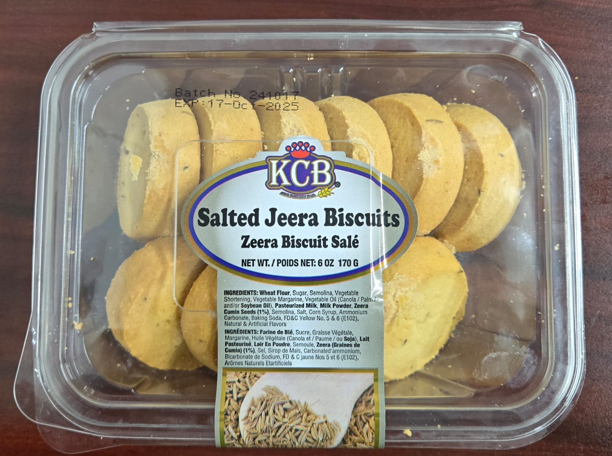 KCB Salted Jeera Biscuits - 6 Oz (170 Gm)