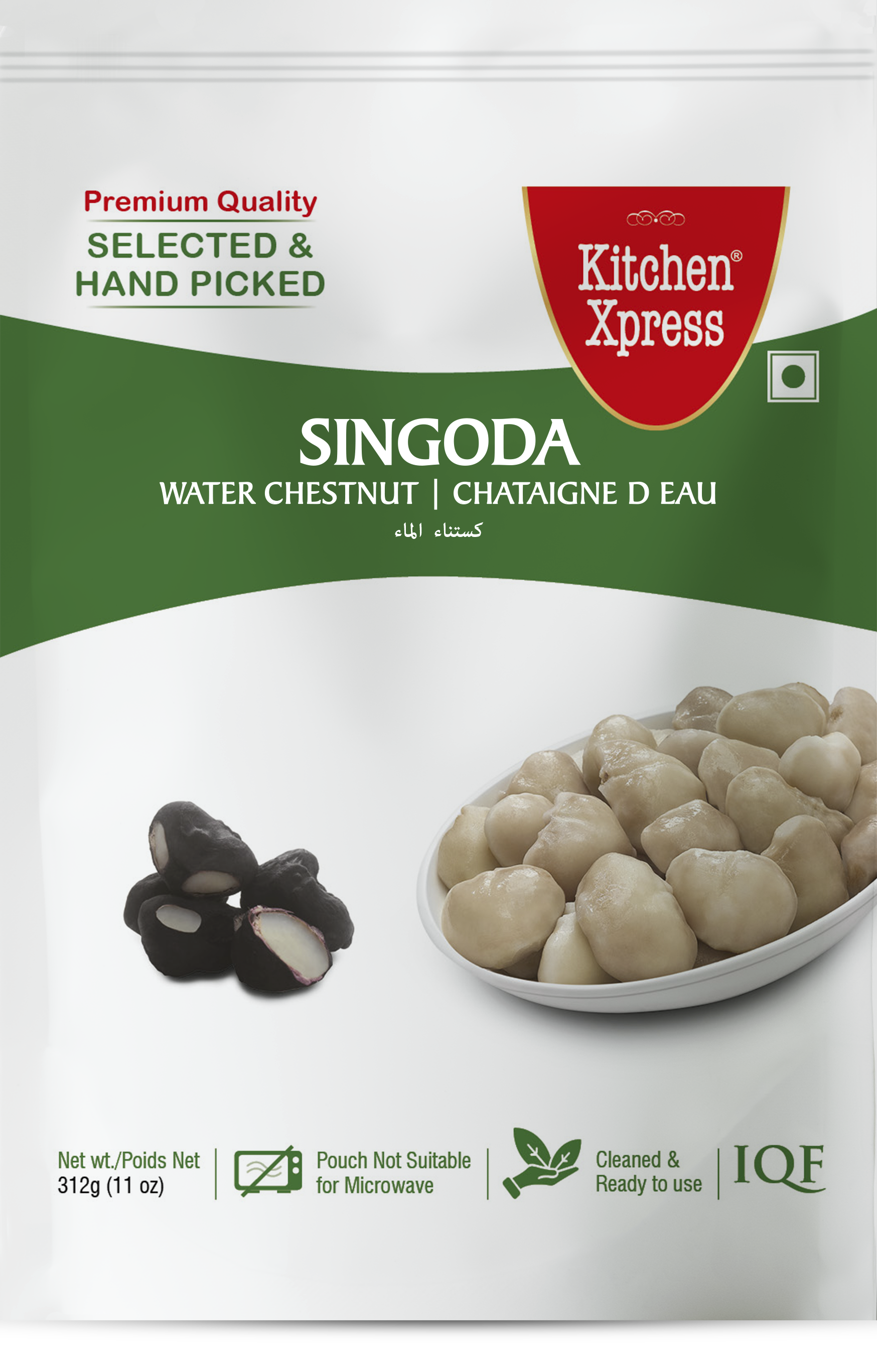 KX Frozen Singoda (Water Chestnut) - 11 Oz (312 Gm)
