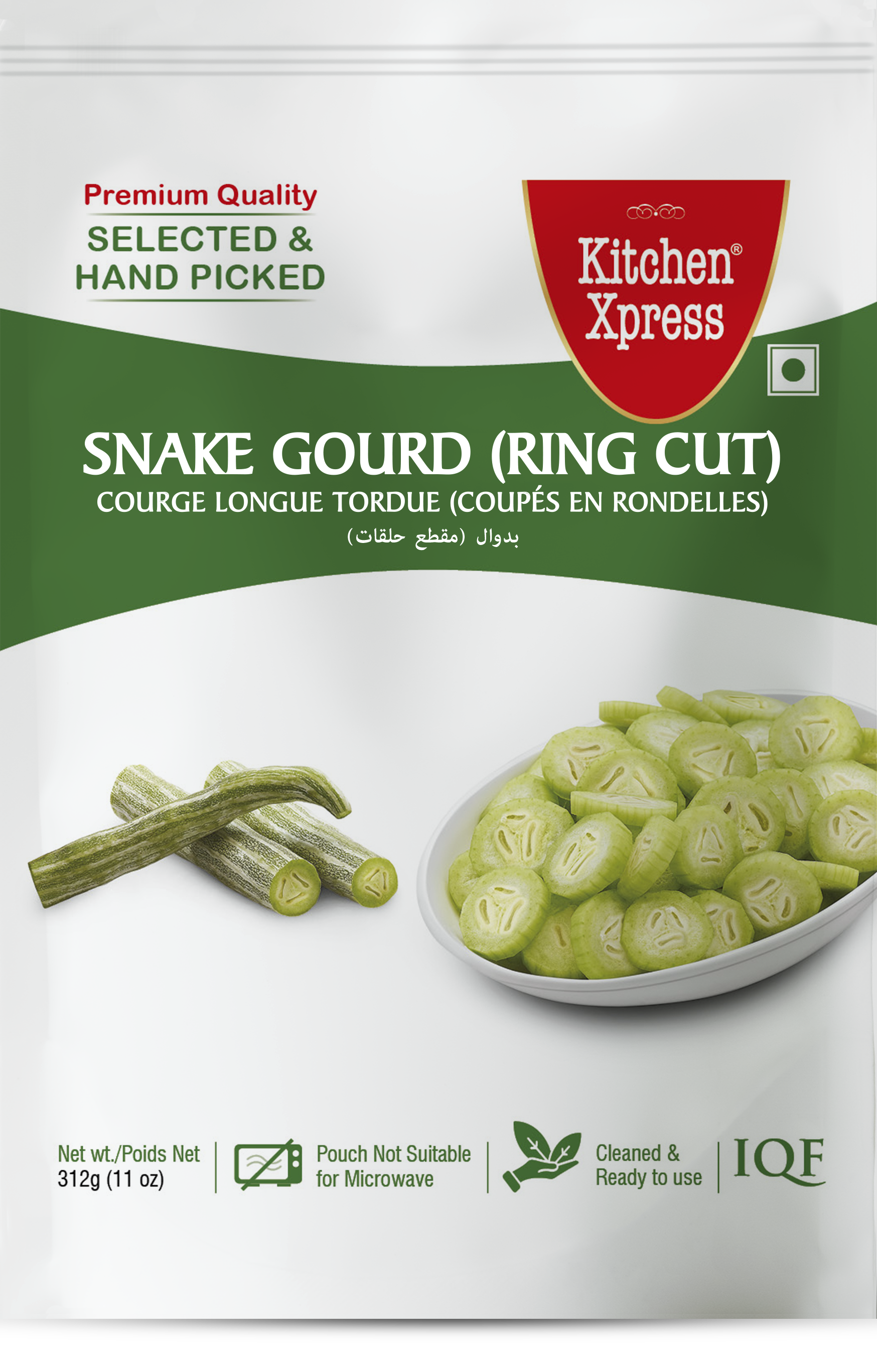 KX Frozen Snake Gourd - 11 Oz (312 Gm)