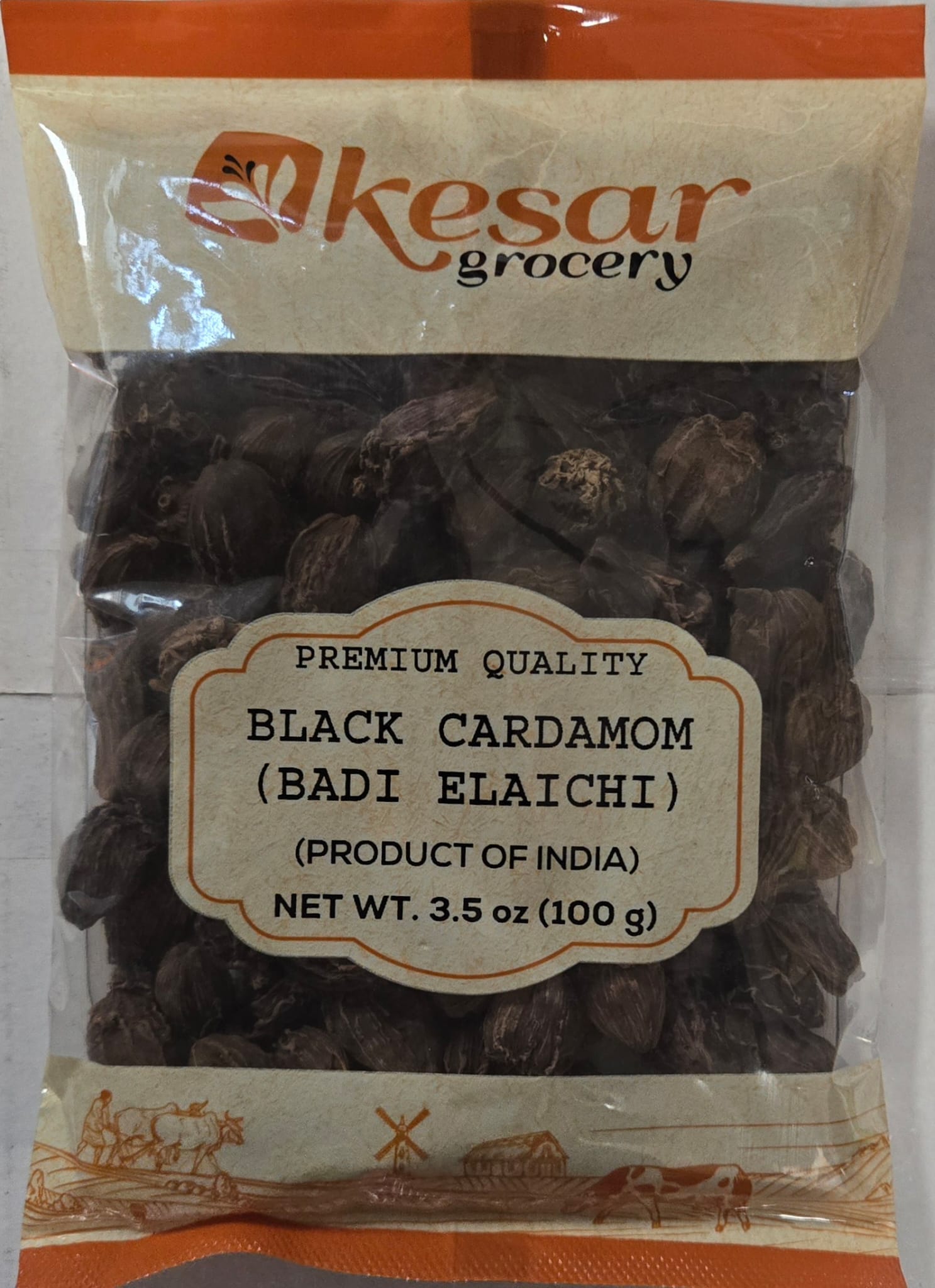 Kesar Black Cardamom - 3.5 Oz (100 Gm)