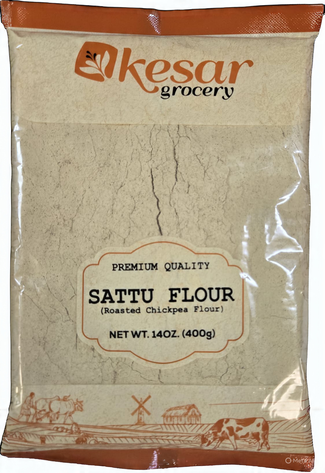 Kesar Sattu Flour (Roasted Chickpeas Flour) - 14 Oz (400 Gm)