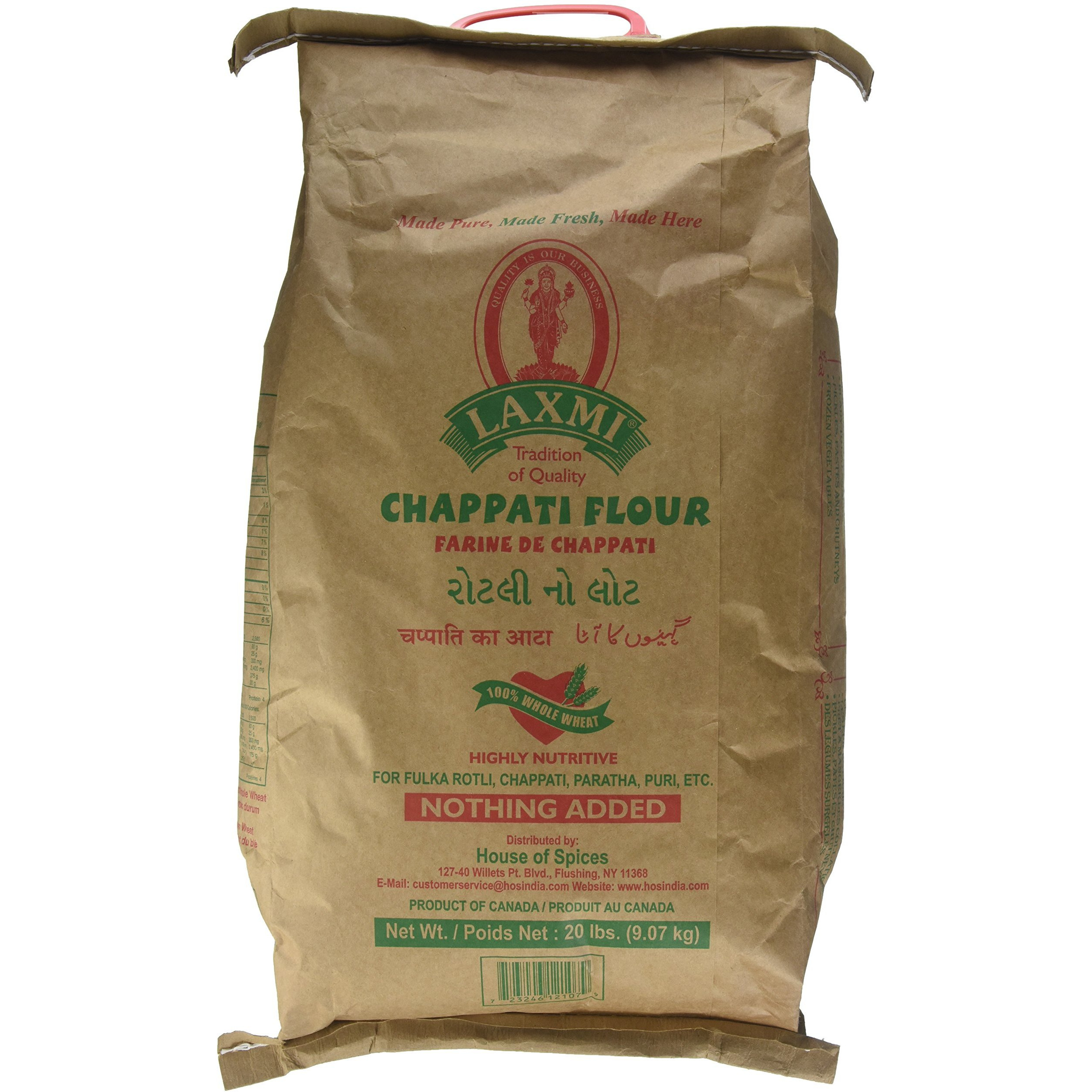 Laxmi Chappati Flour (20 LB) - (NO RETURN NO REFUND)