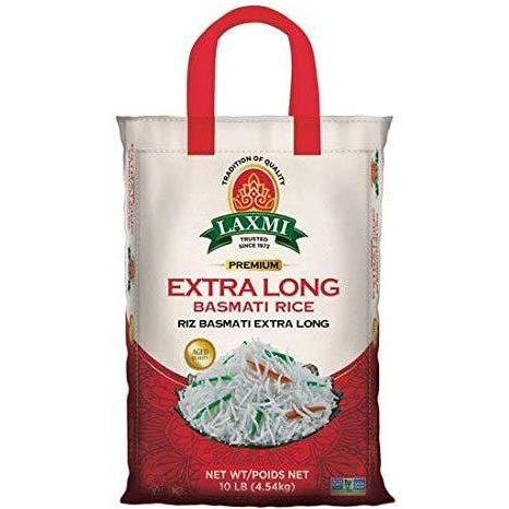 Laxmi Extra Long Grain Basmati Rice - 10 LB