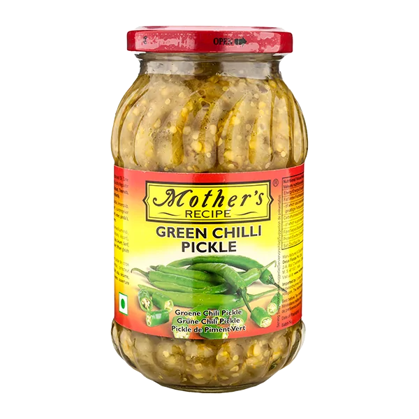 Mother's Green Chilli Pickle - 17.5 Oz (500 Gm)