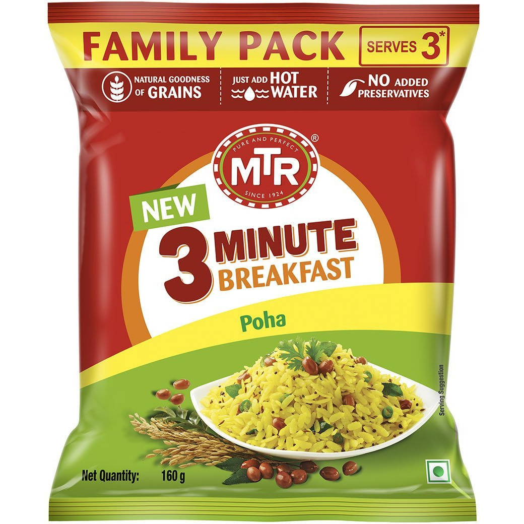 MTR 3 Minute Poha Pouch - (160 GM-5.6 OZ)