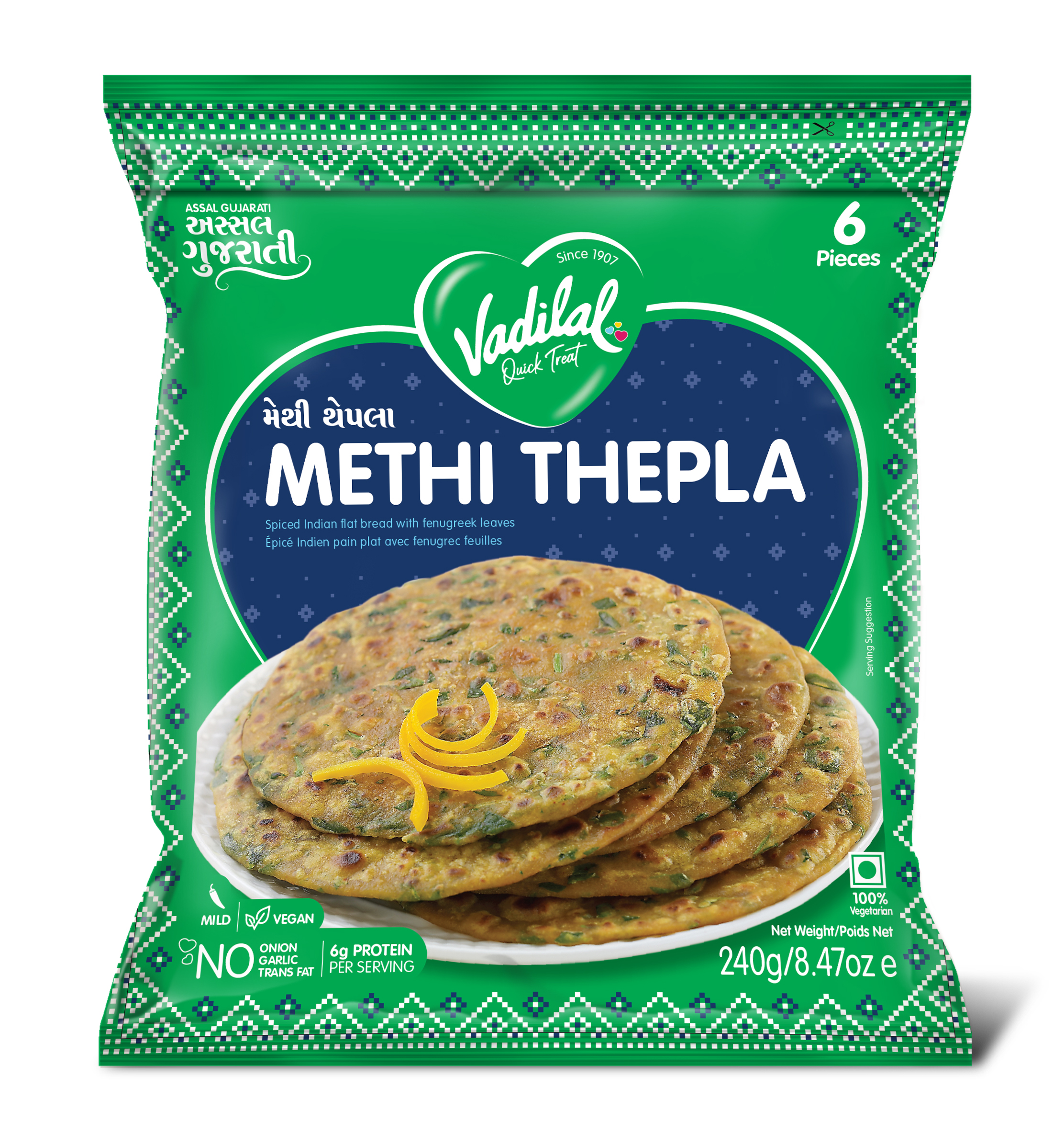 Vadilal Methi Thepla - 6 PCS