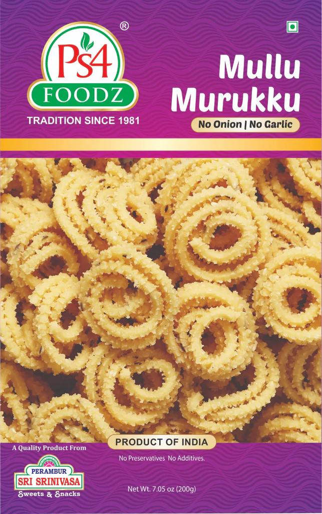 PS4 Foodz Mullu Murukku - 7 Oz (200 Gm)