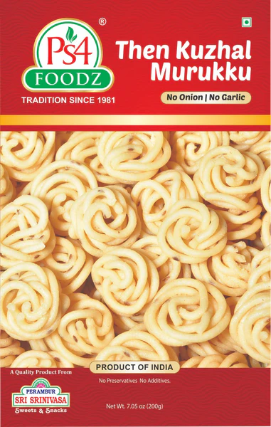 PS4 Foodz Then Kuzhal Murukku - 7 Oz (200 Gm)