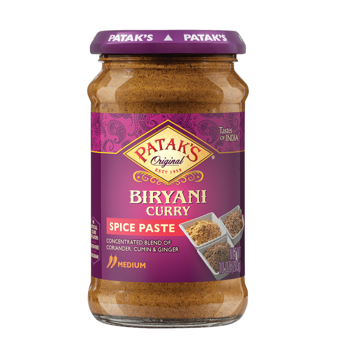 Patak's Biryani Curry Spice Paste (MEDIUM) - 10 OZ