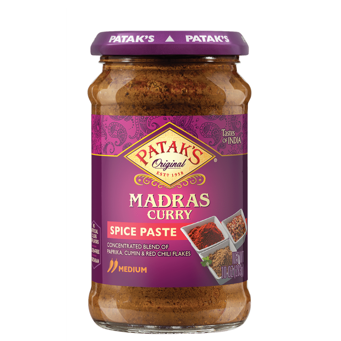 Patak'S Madras Curry Spice Paste (MEDIUM) - 10 OZ