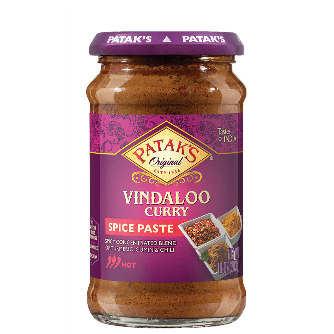 Patak'S Vindaloo Curry Spice Paste (HOT) - 10 OZ