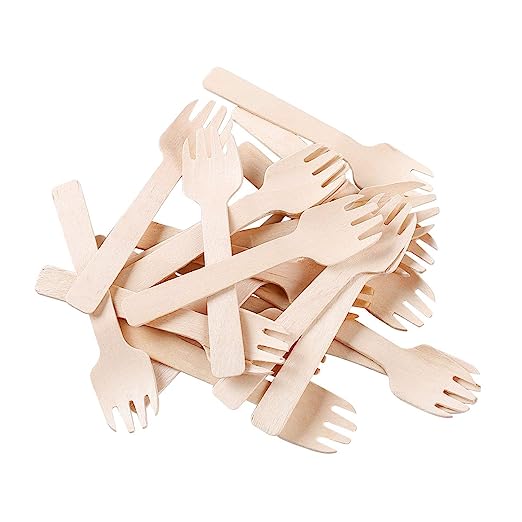 Plam Leaf Disposable Biodegradable Spork - 100 Pcs