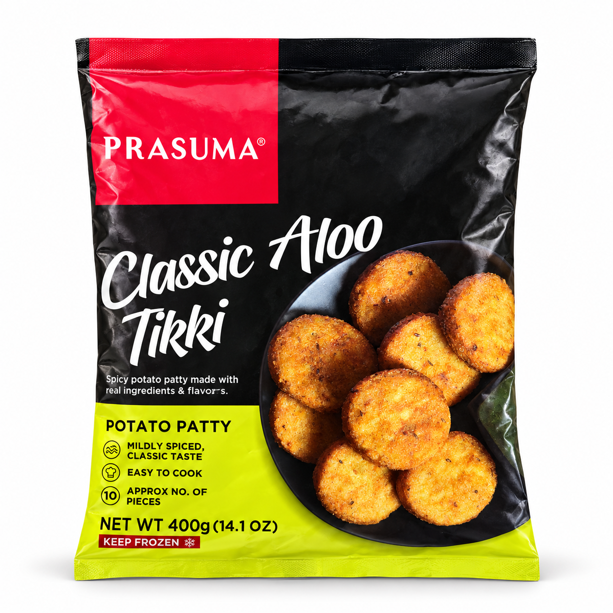 Prasuma Classic Aloo Tikki - 10 Pcs (400 Gm)