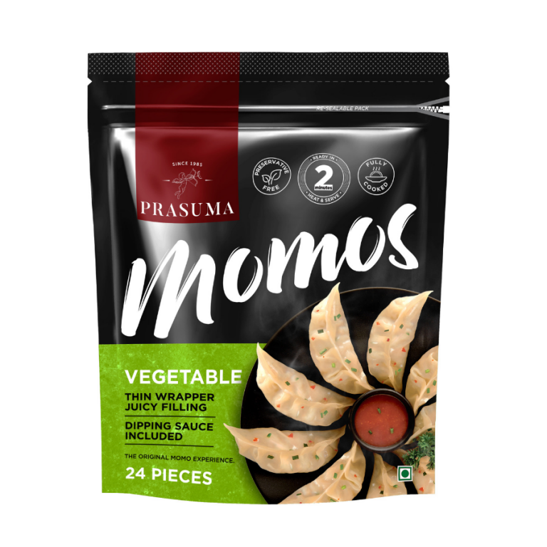 Prasuma Classic Veg Momos - 24 Pcs (400 Gm)