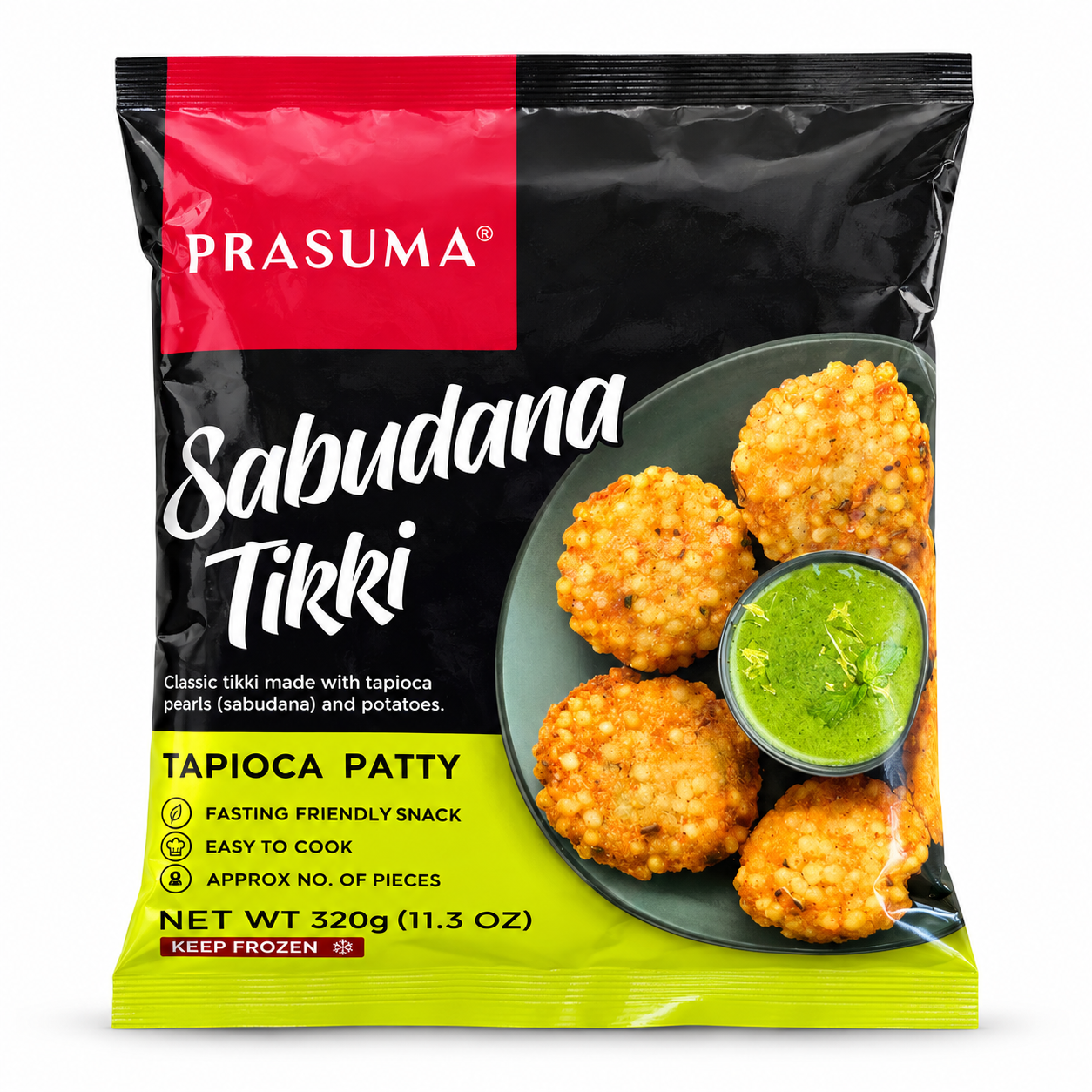 Prasuma Sabudana Tikki - 8 Pcs (320 Gm)