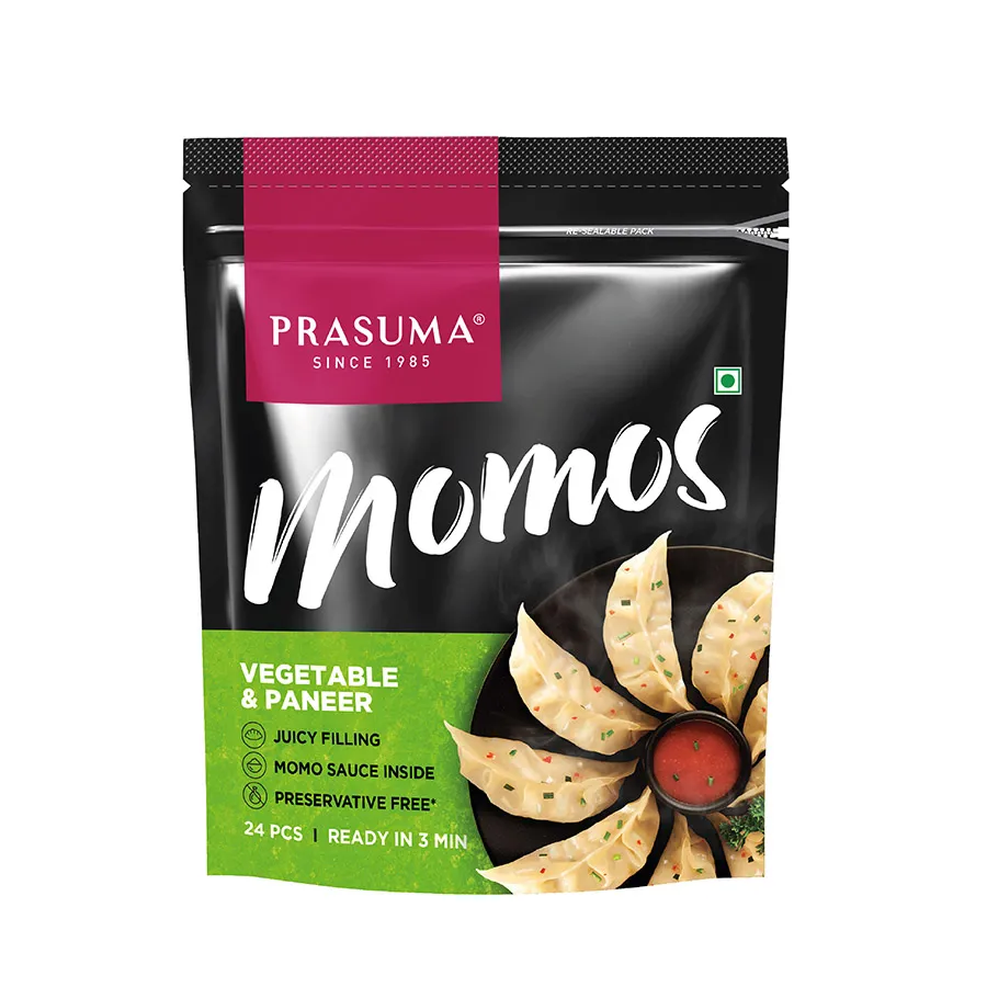 Prasuma Veg & Paneer Momos - 24 Pcs (400 Gm)